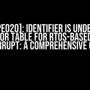 Error[Pe020]: Identifier is Undefined in Vector Table for RTOS-based ADC Interrupt: A Comprehensive Guide