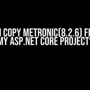 How Do I Copy Metronic(8.2.6) Files into My Asp.net Core Project?